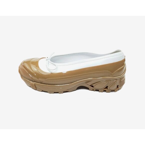 Burberry Vintage Check Ballerina Shoe White Brown Rubber Sole Womens Size 40 US - Picture 1 of 10